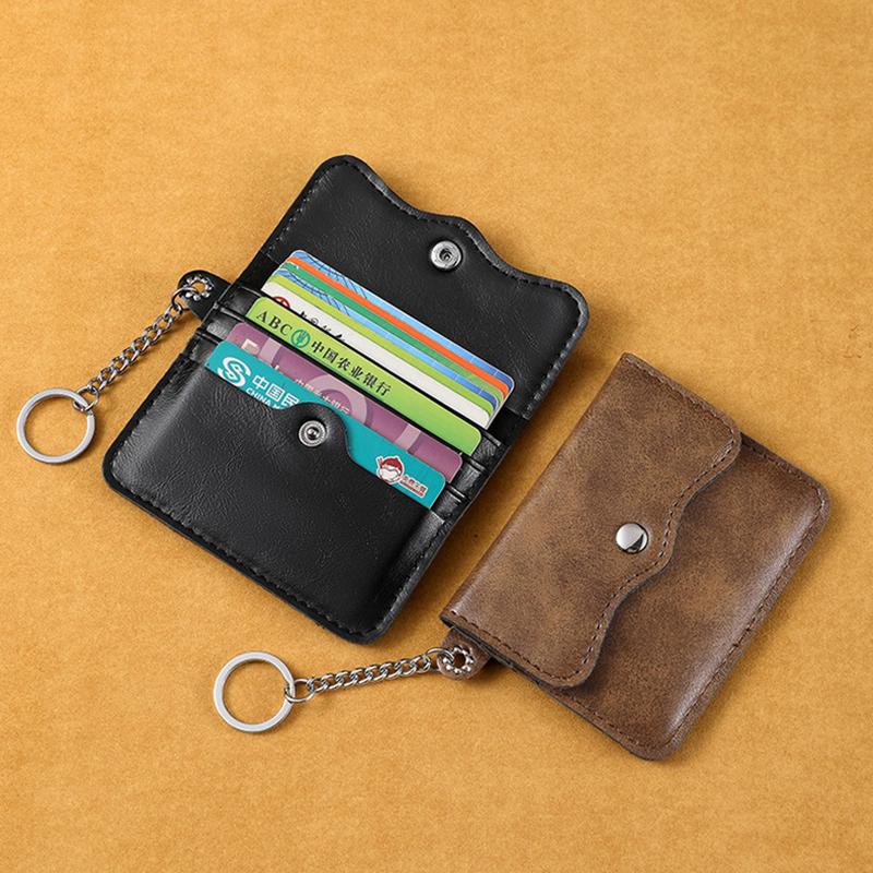 Portable Card Bag Cow Leather Men'S And Women'S Card Bag Coin Purse Slim Credit Card Id Holder Pocket Wallet For Men And Women