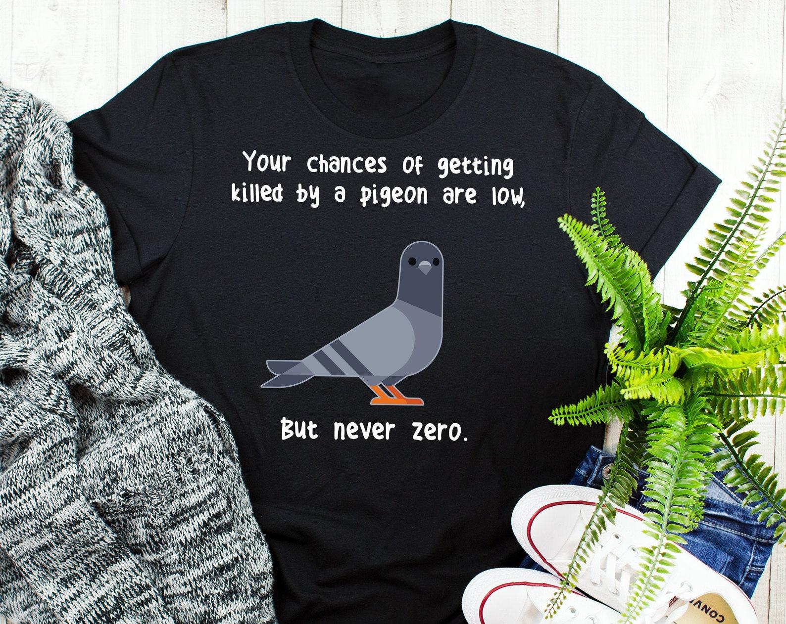 Pigeon Shirt, , , Funny Bird Lover Gift, Cute Wild Feral Pigeon T-shirt, Dove Tshirt, Pet Tee, Tops, Clothing, Sky Rat, Animal 150