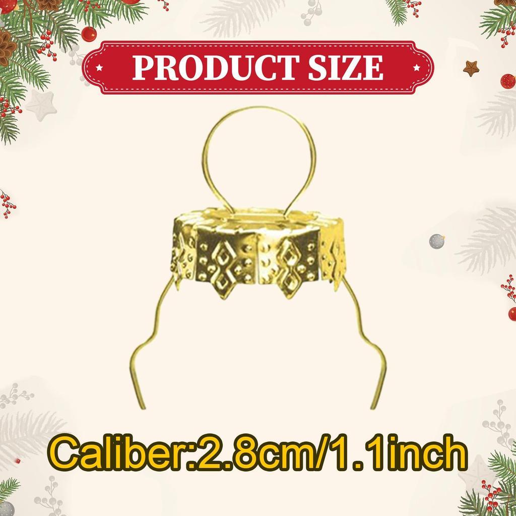 100 Pieces Christmas Ball Gold Hangers for Holiday Parties Indoor Home