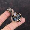 Astrophyllite Gemstone Pendant Copper Wire Wrapped Pendant Handmade Pendant Rainbow Moonstone Pendant Gift For Mom Copper Wire Wrap Jewelry