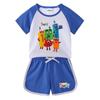 2025 Kids' Summer Two-Piece Set: Short-Sleeve T-Shirt & Hot Pants for Boys and Girls