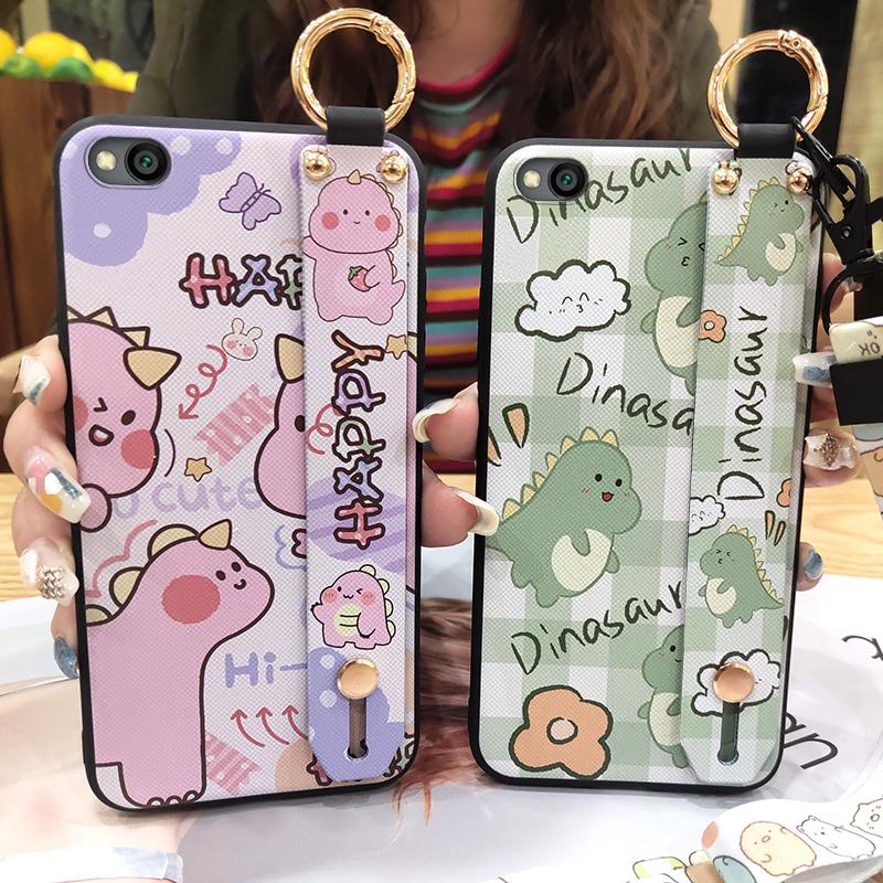 Lanyard Phone Holder Phone Case For Xiaomi Redmi GO Soft case Protective Shockproof Dirt-resistant Wristband Cute Ring
