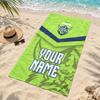 Canberra United Custom Name Beach towels also serve as bath towels summer essential a musthave for the outdoors the beach and the pool