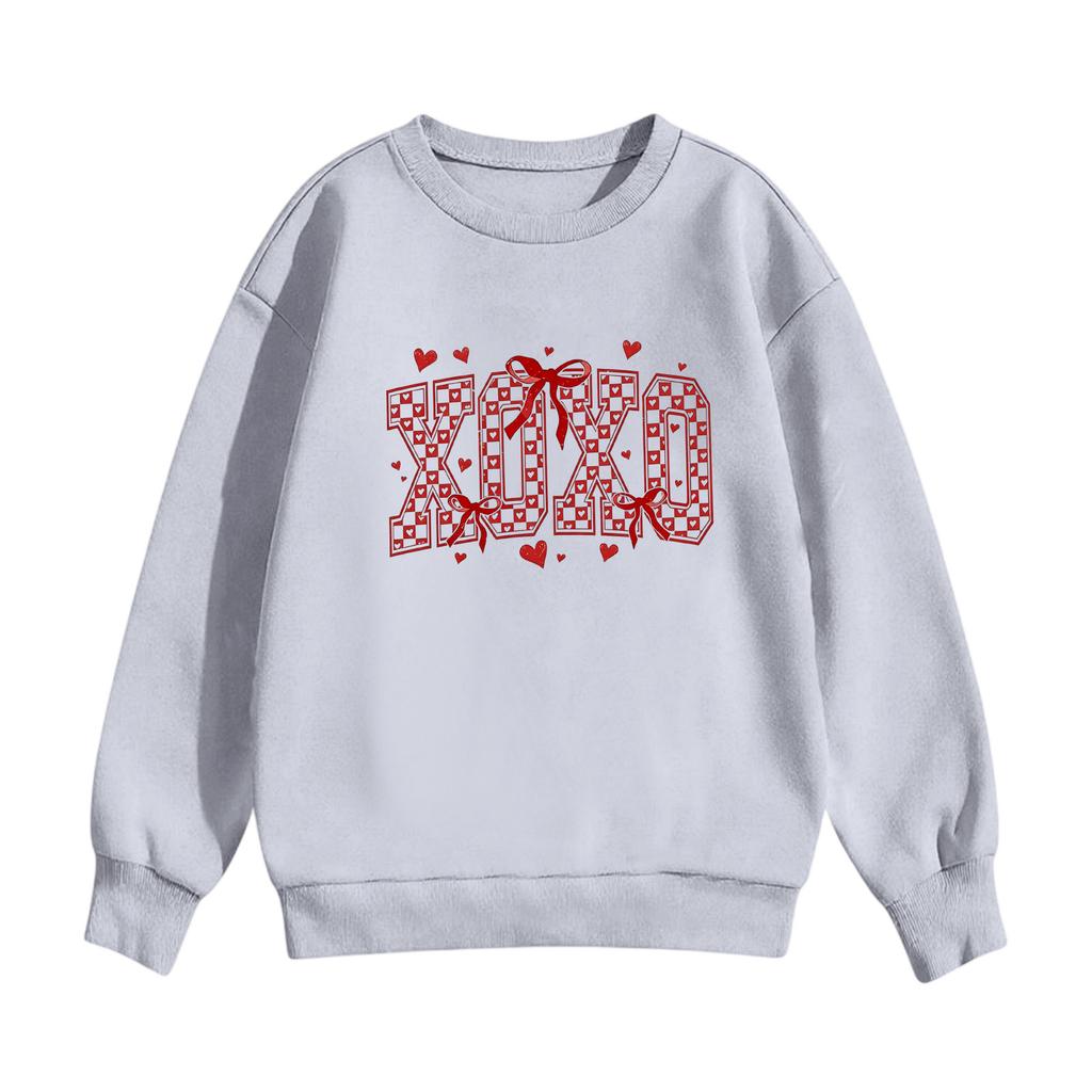 Dětská ležérní mikina s kulatým výstřihem a potiskem, s dlouhým rukávem a kapucí