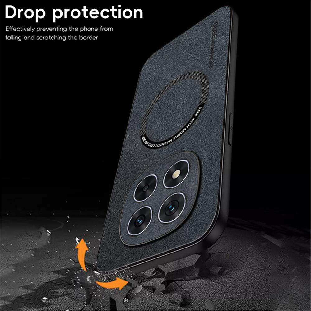 WANLONFENG YBP Series For Xiaomi Redmi Note 14 Pro+ 5G Magnetic Case with Tempered Glass Film PU+TPU Phone Cover Precise Cutouts