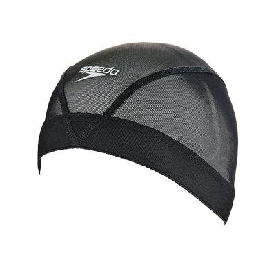 Speedo Swim Cap, Mesh Cap with Logo, Unisex, SD99C60, Black, Size L.