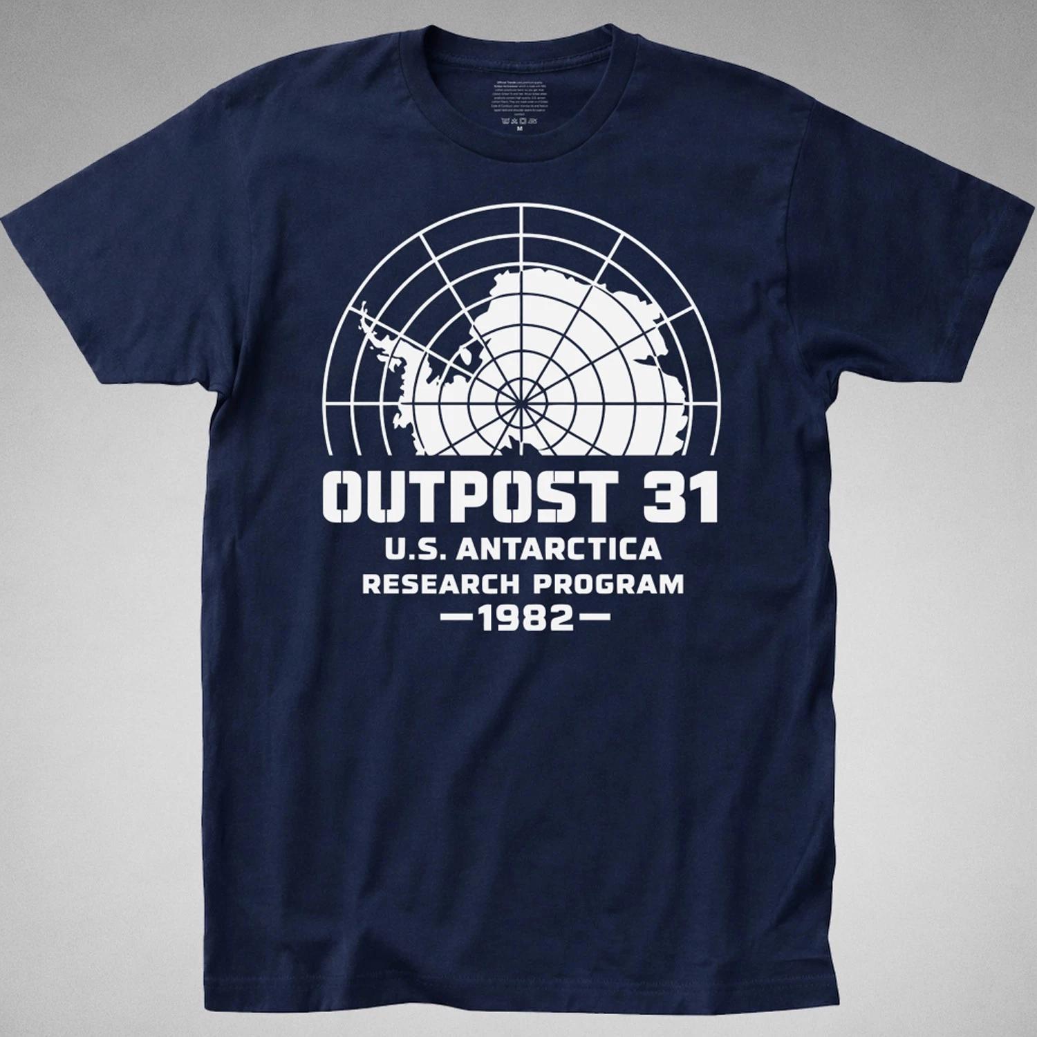 THE THING T-SHIRT Outpost 31 U.S. Antarctica Tee Kurt Russel Movie 1982 4K DVD XXL