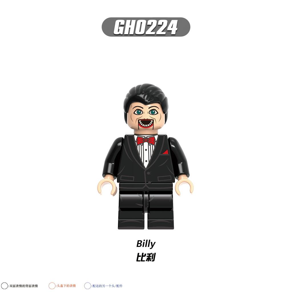 G0129 Halloween Billy Horror Figure Building Blocks Toy Bagged, Collectible Mini Action Brick Set, Educational Gift for Kids