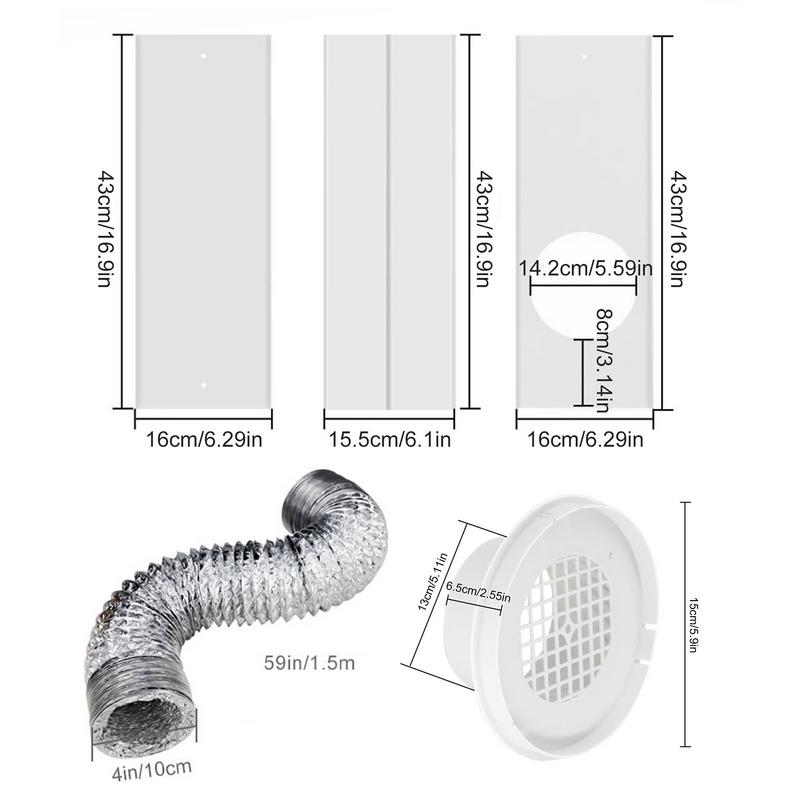 Dryer Vent Kit For Electric Dryer Exhaust Pipes Hose Dryer Vent Parts Clothes Dryer Connector For Sliding Window Dryer