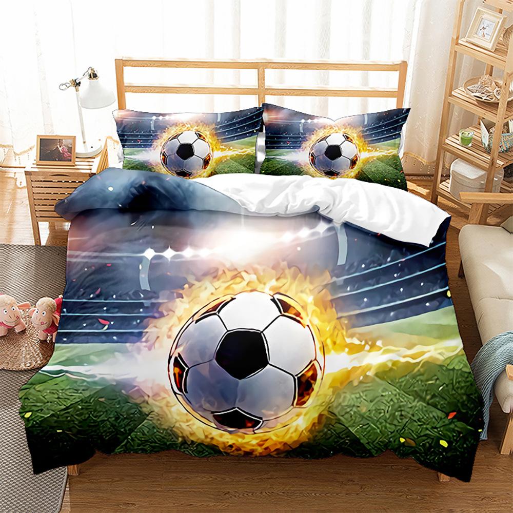 Ball Sports/Football/World Cup 3D Digital Printing Bedding Three-Piece Set