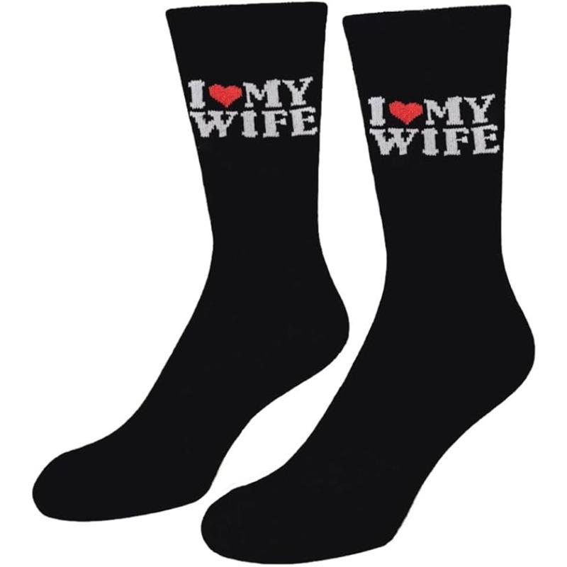 

Шкарпетки в подарунок на День Святого Валентина, Різдво, Річницю для нього, Шкарпетки на тему «Я люблю свою дівчину» для хлопця wife