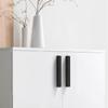Round T-Type Black Wardrobe Door Handle with Gray, Gold, and Silver Edges