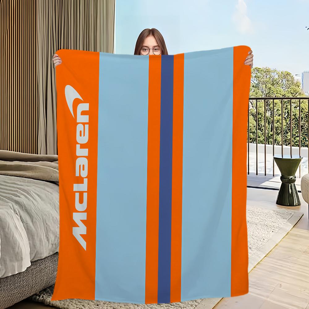 Cool Logo M-M-McLarenS-ES Blanket Flannel warm comfort soft plush blanket For Picnic Beds Sofas Homes And Bedrooms