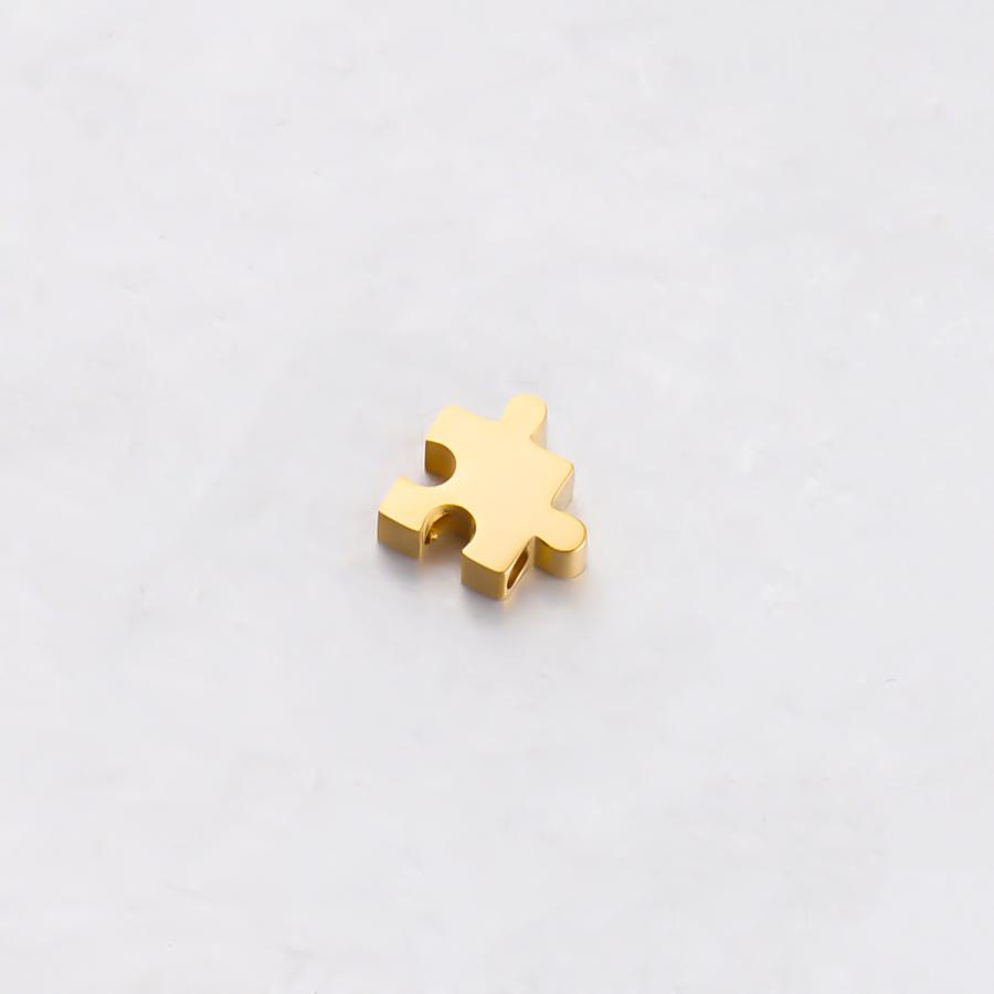 Semitree 5 Stück 10mm Edelstahl Puzzlespiel Perlen für DIY Schmuckherstellung Abstandshalter Perlen Halskette Zubehör Armband Verschlüsse