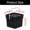 Empty Stackable Square Pail with Lid, Useful in Industrial Settings and Beyond