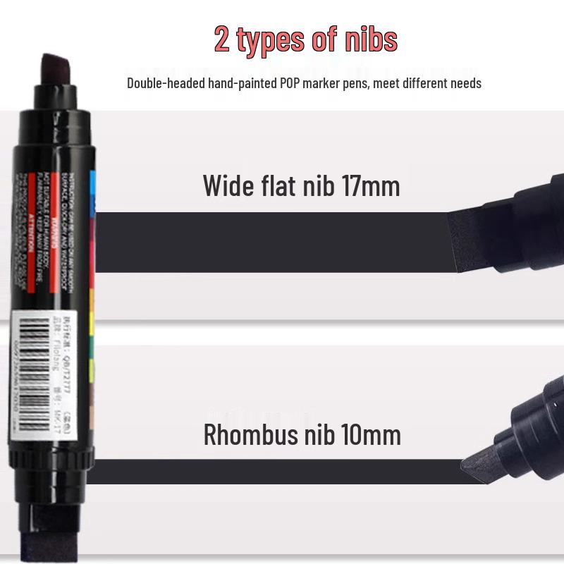 Feiluo Lang POP Double-headed Refillable Marker Pen for Posters and Advertising