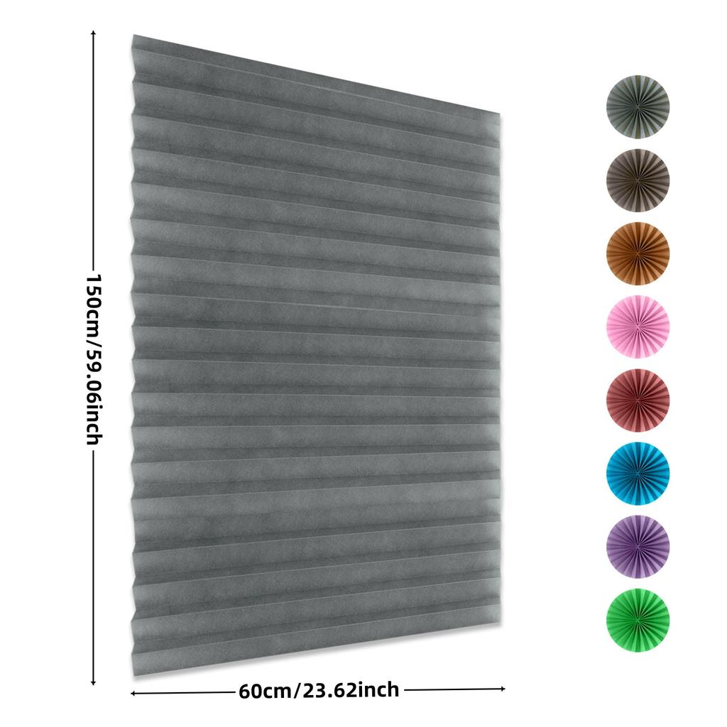 1PC Shades Self-adhesive Half Windows Nonwoven Folding Curtain Bathroom Balcony Living Room Balcony Curtains Pleated Blinds