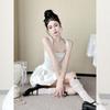 Spice girl white suspender dress women's summer temperament sexy waist thin princess tutu skirt small man