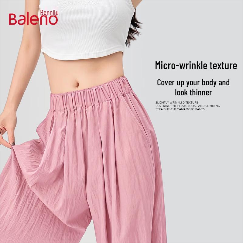 Baleno Women's 2026 Summer High-Waisted Wide-Leg Pants