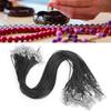 100pcs Lobster Clasp Wax Rope Waxed Thread Leather Cord Necklace DIY Jewelry Accessory