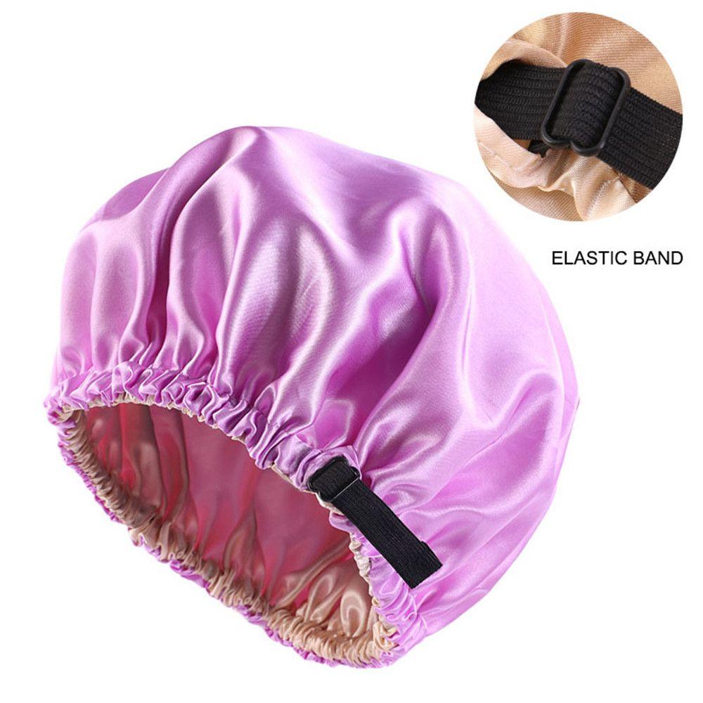 Women Flat For Sleeping Round Headwear Satin Hair Cap Haircare Ceremony Adjustable Night Hat