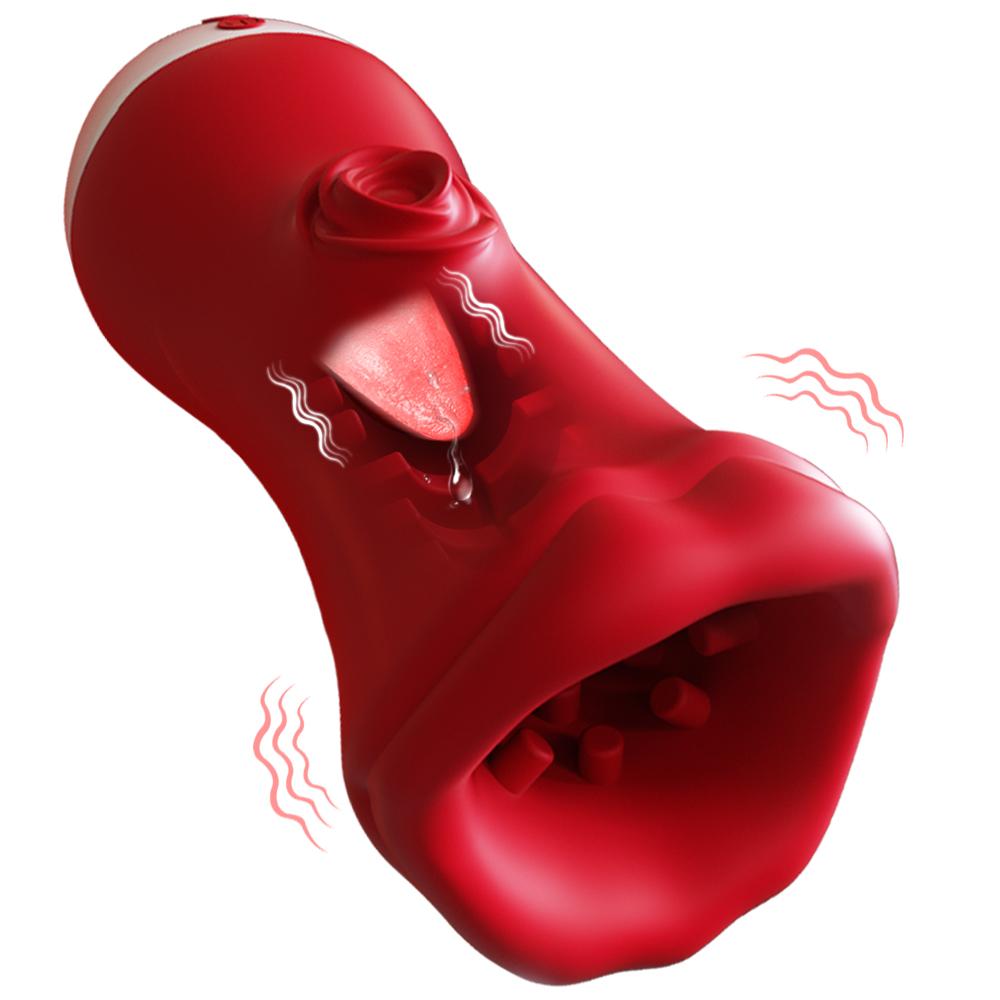Männlicher Masturbator Deep Throat Blowjob Vibrierend Oraler Sex Vagina Stimulation Sexspielzeug für Erwachsene Masturbatoren für Männer Erwachsene 18+