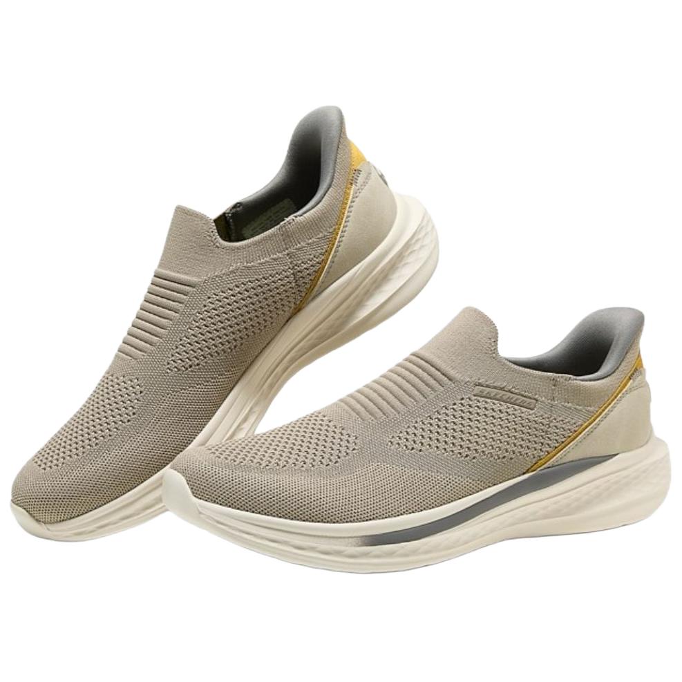 Skechers Slade Comfortable Versatile Breathable Supportive Rebound Walking Shoes Men Sneaker Gray Brown 211375-TPE