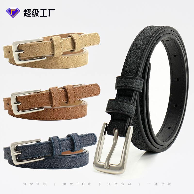 Summer Aurora Style New Fashion Simple Women's Thin Belt Decorative Jeans Dress High-end Belt Women