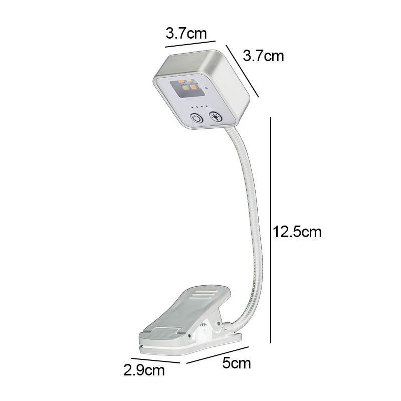 LED Desk Lamp USB Rechargeable Light Flexible Portable Book Clip Light Bedroom Table Reading Eye Protection Study Table Lamps