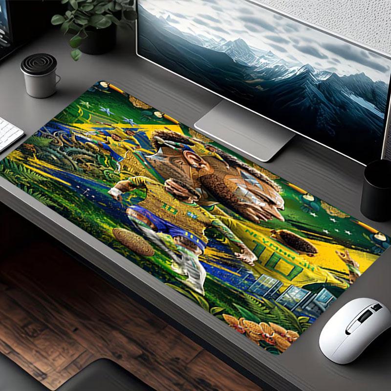 Neymar Jr Print Mouse Pad, for Keyboard Pad Laptop PC Mat for Office Home Use, Desk Decor, Perfect Birthday Gift for Gamers