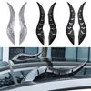 2Pcs Car Roof Decor Dragon Horn Hydrographic Spoiler Fin 3D Dragon Horn Stickers for Auto Styling Exterior Decor Customization