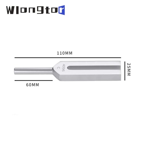 Wlongtor Tuning Fork, Energy Fork for Chakra Healing, Sound Therapy, Musical Instrument, Balancing, Healer, Includes Silicone Hammer Bag and Cleaning