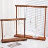 Jewelry Organizer Display Stand Solid Wood Necklace Hanging Countertop Rack For Chains Earrings Bracelets Showcase Storage Rack