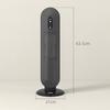 45 Degrees Oscillating Ceramic Space Heater, with Remote - Black