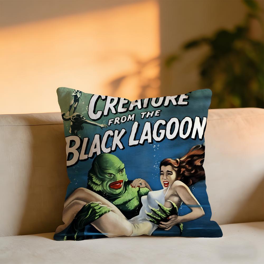 

The Creature From The Black Lagoon Cushion Cover Cozy Velvet Throw PillowSoft Warm Cushion For Sofa Bed 30X30cm