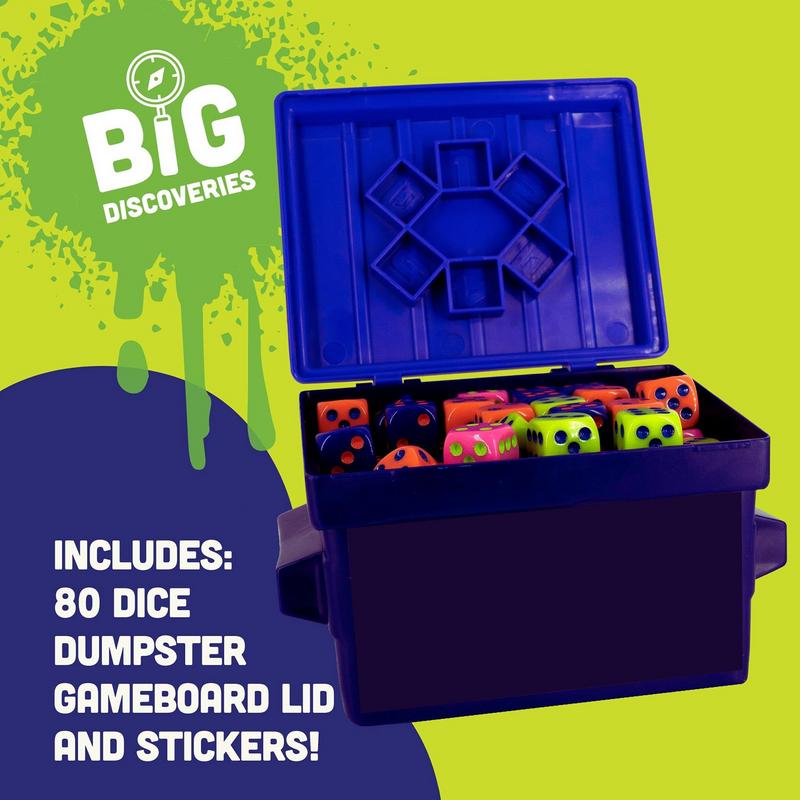 Big Discoverie S Dumpster Dice Fast-paced Family Dice Game Fun 4-6 Players Board With 80 Dice Doodlestickers Board Games