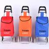 Portable Folding Shopping Cart with Stair-Climbing Wheels and Pull Handle