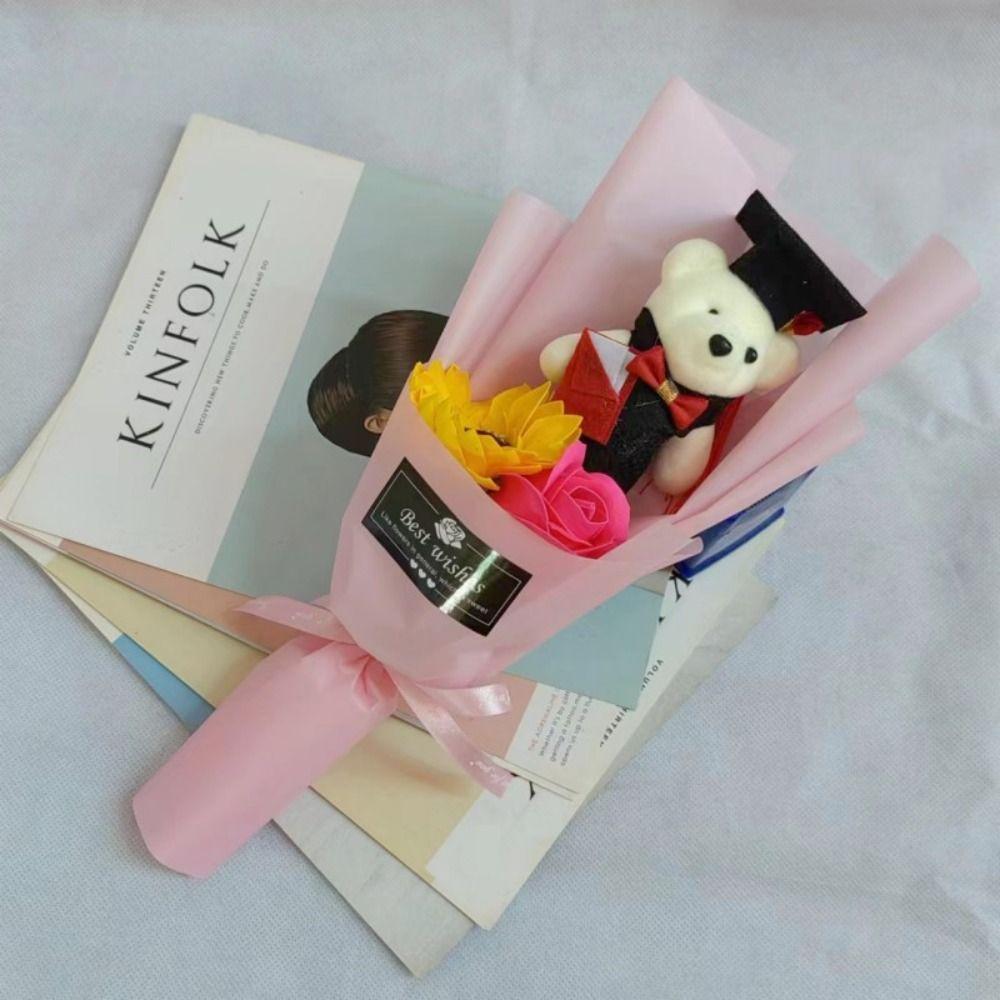 Plush Toy Graduation Bear Bouquet Stunning Cartoon Lovely Bear  Teacher's Day
