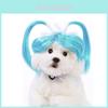 Adorable Blue Double Ponytail Pet Wig For Dogs And Cats Perfect For Halloween Parties