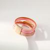 Bohemian Style Multi-layer PU Leather Bracelet Women's Leaf Magnet Buckle Jewelry Accessories