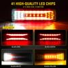 2PC Trailer Tail Light 41LED Brake Running Turn Signal Reverse Light IP65 Waterproof 12V Truck Trailer Caravan Van RV UTV Camper
