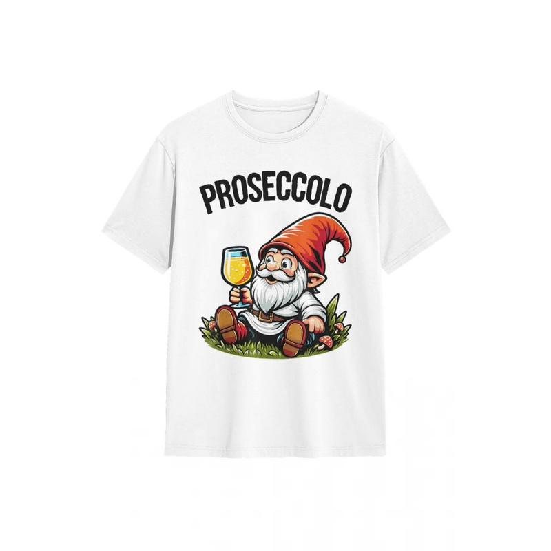 Funny Prosecco Print T-Shirt | Exclusive "Prosecco Nano" Slogan Design for Prosecco Lovers, Casual Style, All-Season Wear, Perfect Gift