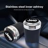 Cup Holders Car Cigarette Ashtray Cup LED Light Portable Cigar Ash Tray For Jeep Grand Cherokee Wrangler JK Gladiator Compass Re