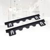 2PCS Stove Gap Fillers Stainless Steel 59.5CM Length Rain Proof Black Color Stove Counter Gap Covers for Kitchen