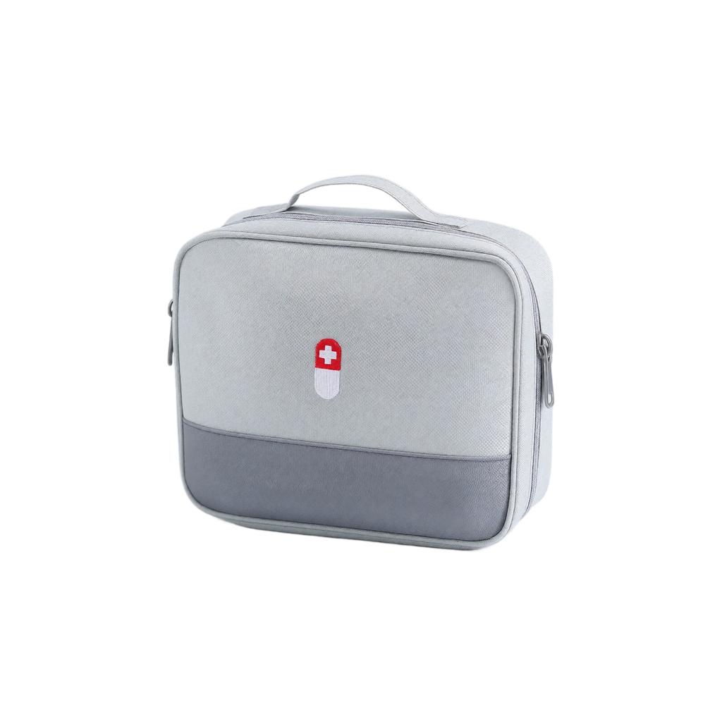 Portable First Aid Kit Travel Medical Bag Compact Organizer with Multiple Compartments for Emergency Supplies and Basic Medical Tools