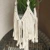 Jardinière suspendue avec glands, Pots de fleurs en coton tissé à la main, sac en filet de tapisserie, décoration de maison