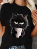 Polyester 100% Hot-selling New Product: A Girl Holding An Umbrella Printed Round-neck Short-sleeved T-shirt for Women's Summer
