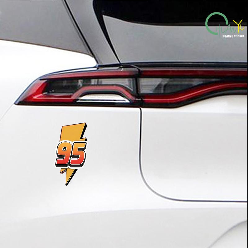 Lightning 95 Fuel Sticker; Car Decal; Cool Gas Tank Cover; Motorcycle Sticker; Waterproof Decal