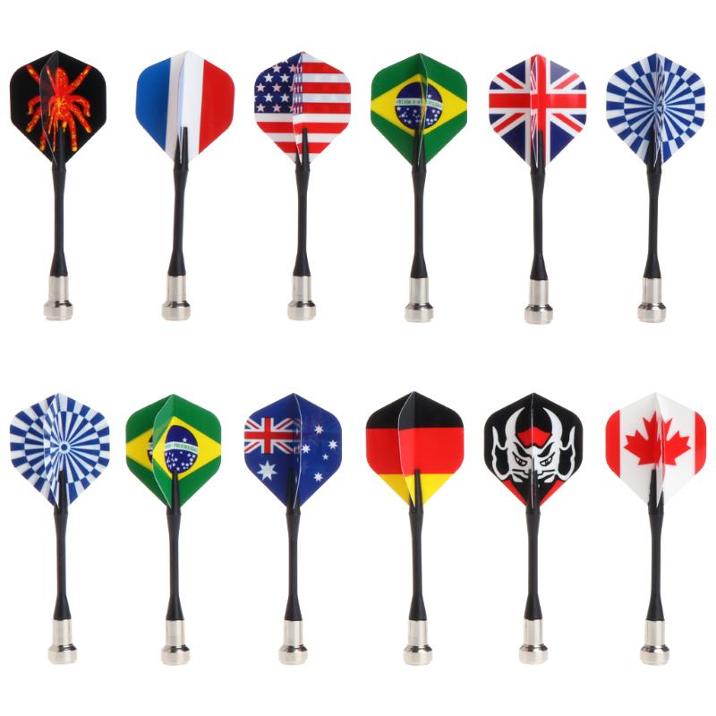 Hot Sale 6pcs/Set Bullseye Target Game Child Safety National Flag Magnetic Dart Super Suction for Magnet Dartboard