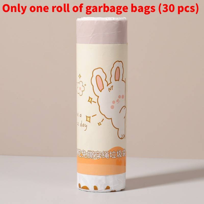 Cartoon Capybara Heavy Duty Trash Bag With Drawstring For Home Kitchen Use